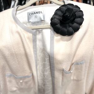 Vintage fabric Chanel like brooch